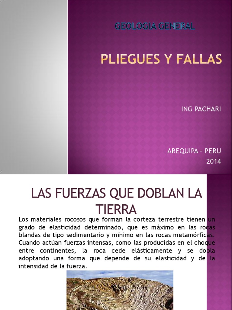 Pliegues Y Fallas 2014 Pdf Pdf Falla Geología Roca Geología