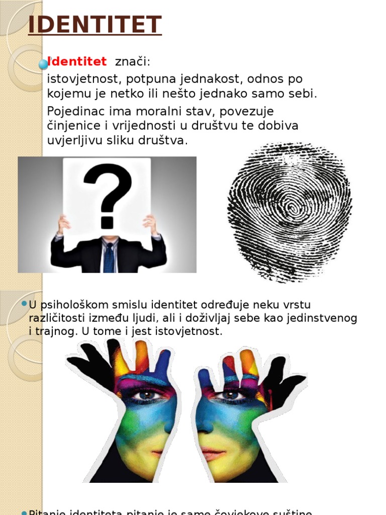 IDENTITET Vrste | PDF