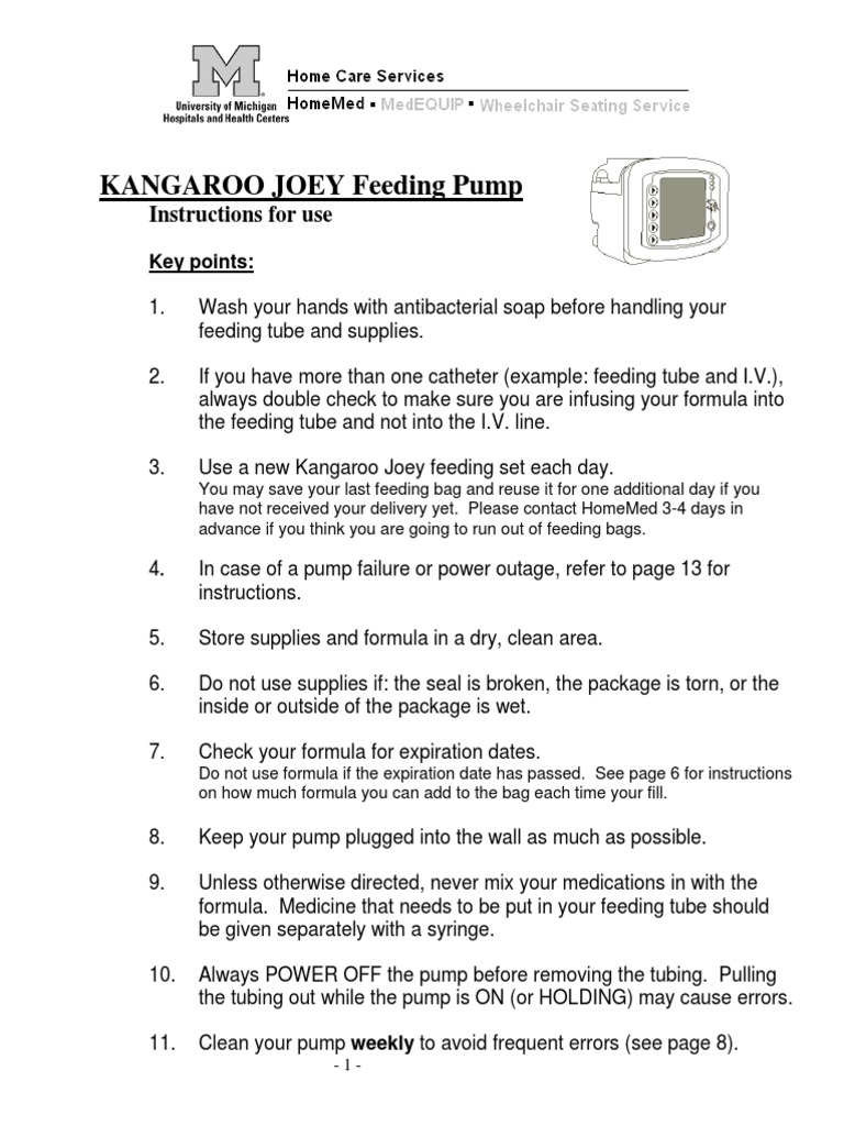 Kangaroo Joey Manual | Intravenous Therapy | Pump