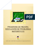 Programa Mejora-Problemas Matematicos