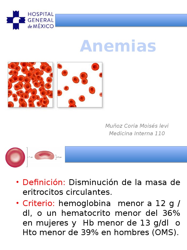 Anemia s | Anemia | Especialidades Medicas