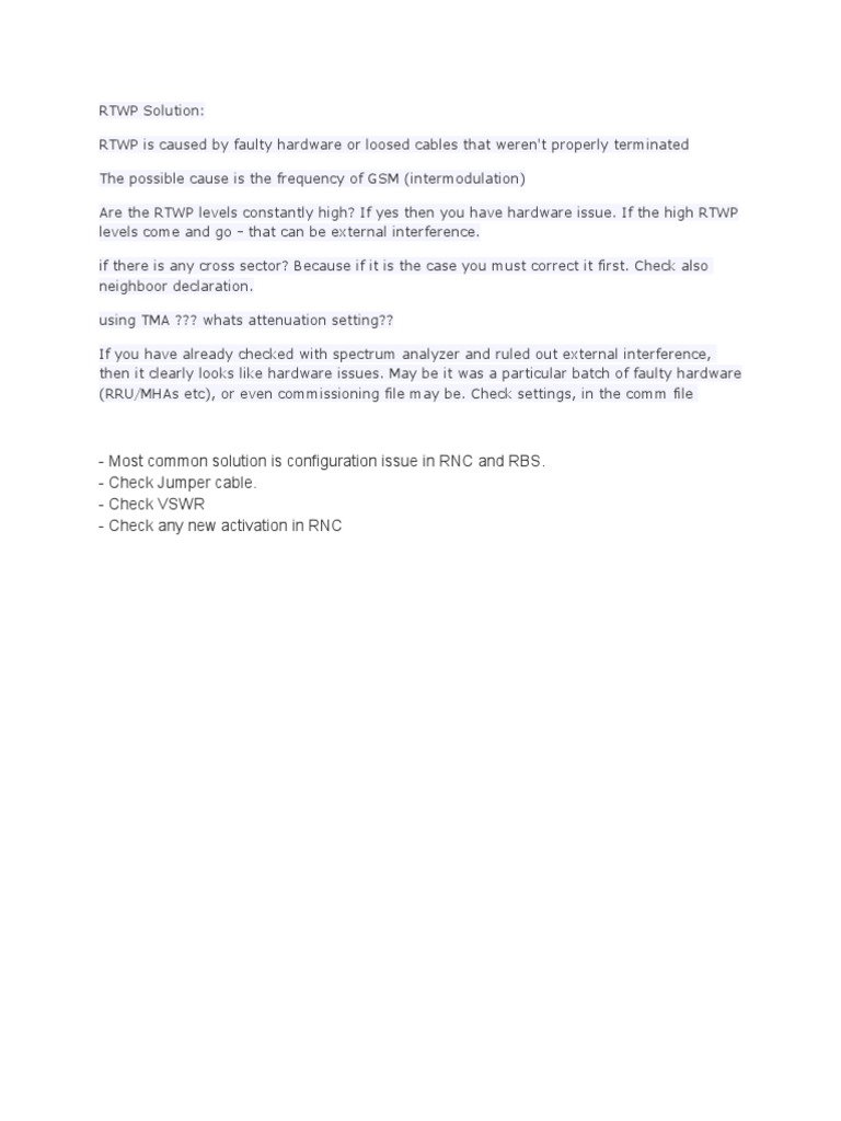 RTWP Solutions | PDF