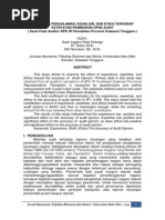 Download The Effect of Experiece Expertise and Ethic toward the Accuracy of audit opinion study on auditors of BPK RI South east representative by Dyah Rezky SN268692798 doc pdf