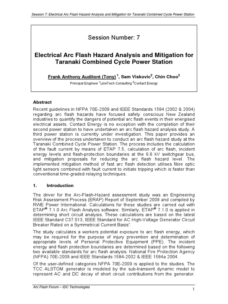 Arc Flash | PDF | Relay | Electric Arc