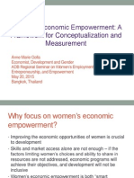 Women's Economic Empowerment: A Framework For Conceptualization and Measurement by Anne Marie Golla
