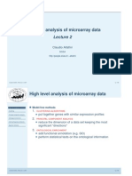 High Level Analysis of Microarray Data: Claudio Altafini
