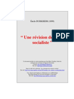 Émile Durkheim - Une Révision de L'idée Socialiste (1899)