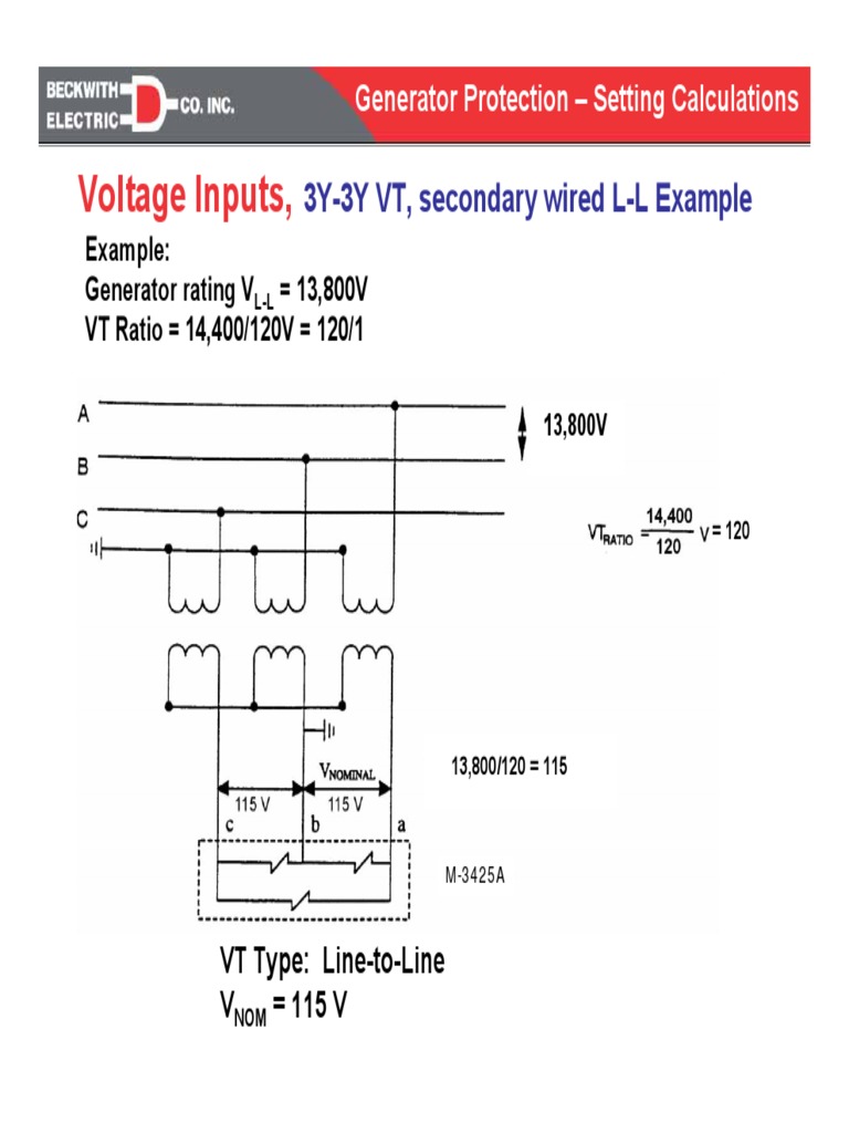 Generator Protection Calculations Settings | PDF | Relay | Capacitor