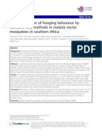 Underestimation of Foraging Behaviour by Standard Field Methods in Malaria Vector Mosquitoes in Southern Africa