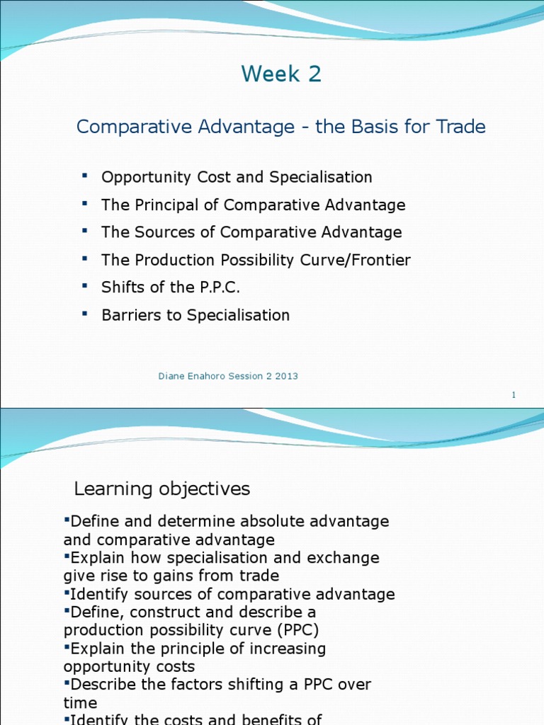 Week 2: Comparative Advantage - The Basis For Trade | PDF | Comparative ...