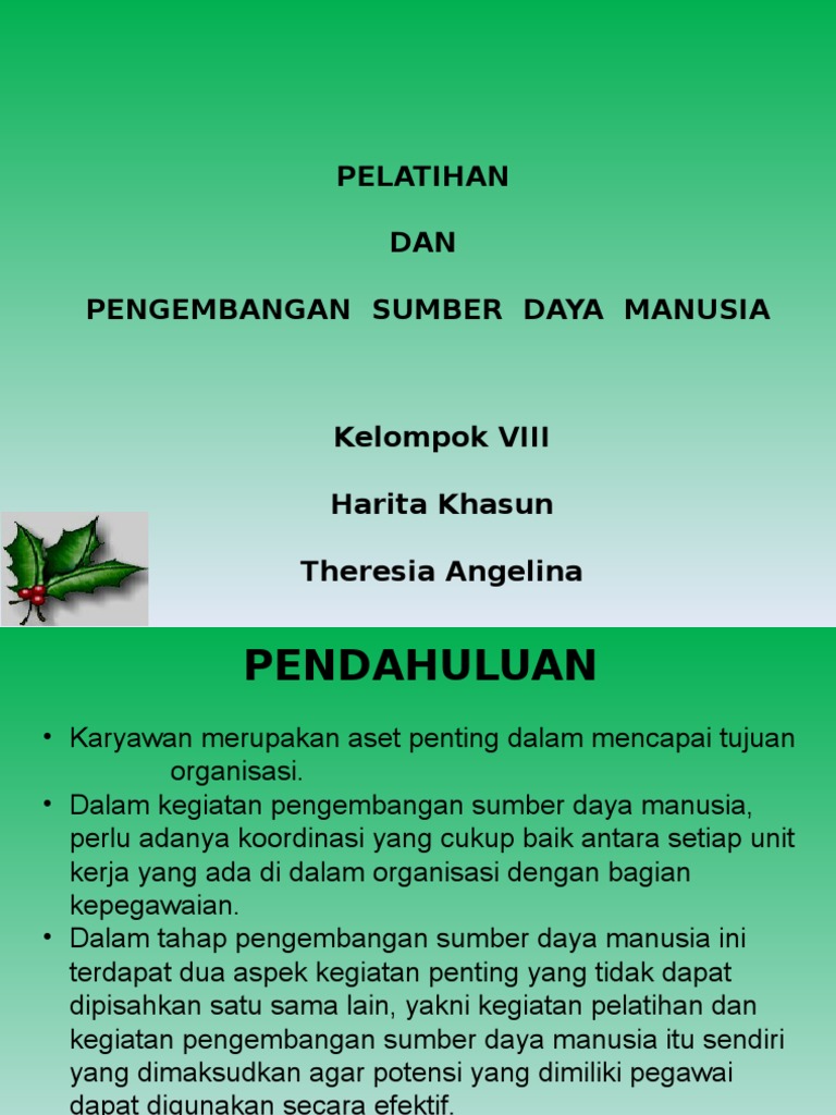 Proses Pengembangan SDM dan Pelatihan | PDF | Karier & Perkembangan ...
