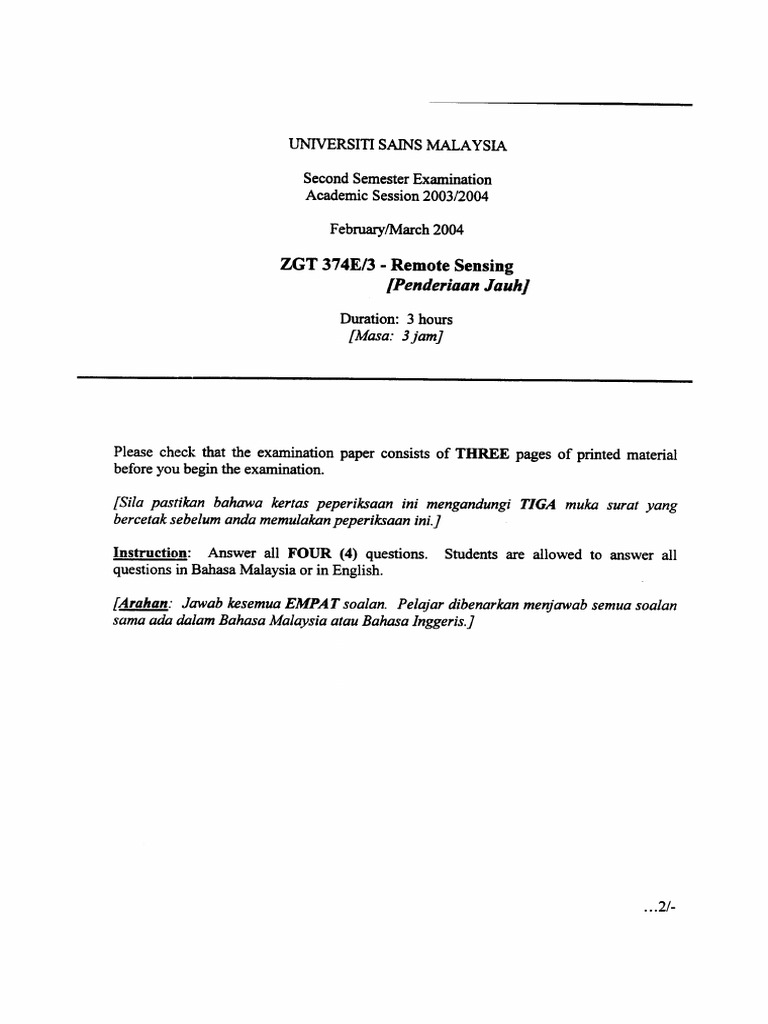 Remote Sensing USM Final | PDF | Remote Sensing | Earth Sciences