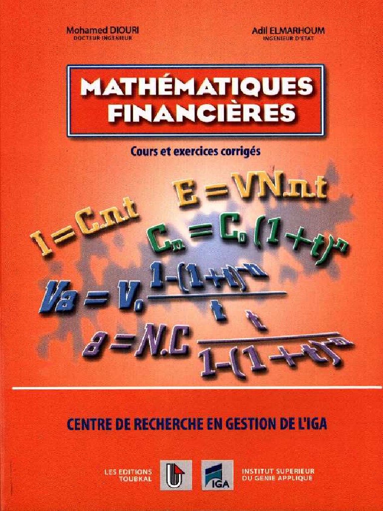 Mathématiques Financières Cours Et Exercices Corrigés Pdf