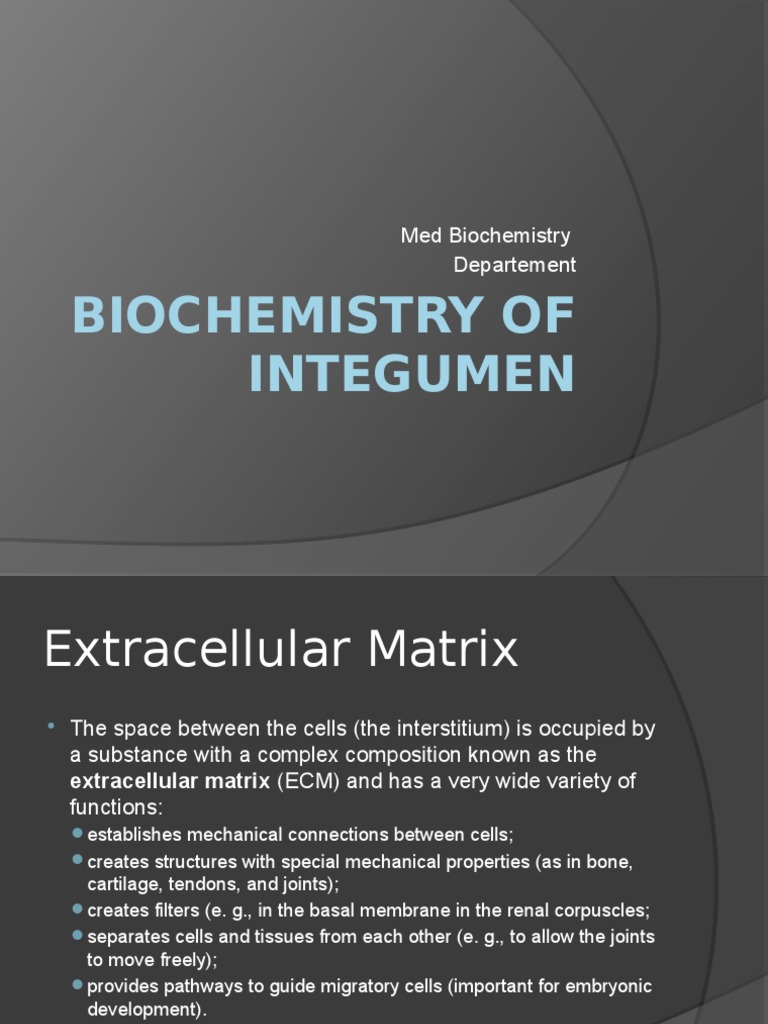 Biochemistry of Extracellular Matrix | PDF | Extracellular Matrix ...