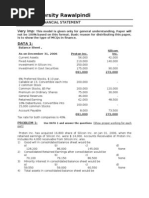 Model PAPER-Analysis of Financial Statement - MBA-BBA