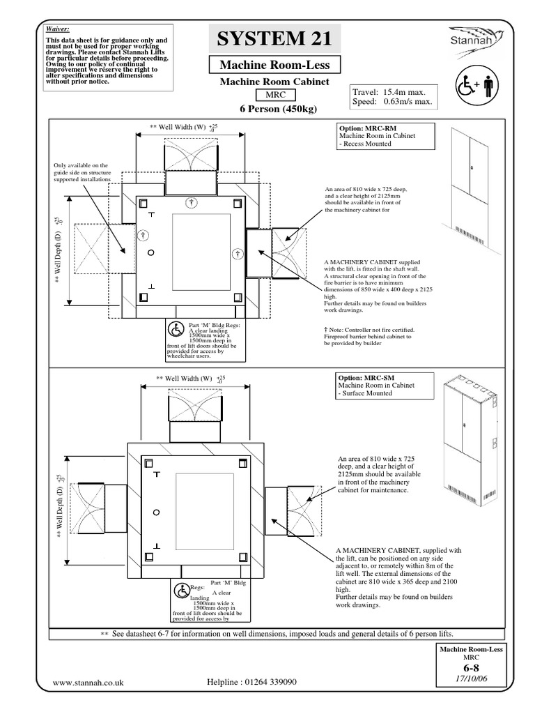 6-Person Lift Specifications (450kg) | PDF