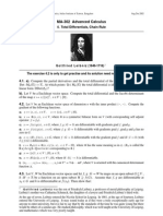 MA-302 Advanced Calculus: 4. Total Differentials, Chain Rule