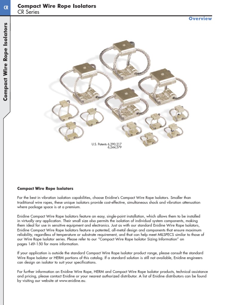 Compact Wire Rope Isolators Overview | PDF | Mechanical Engineering ...