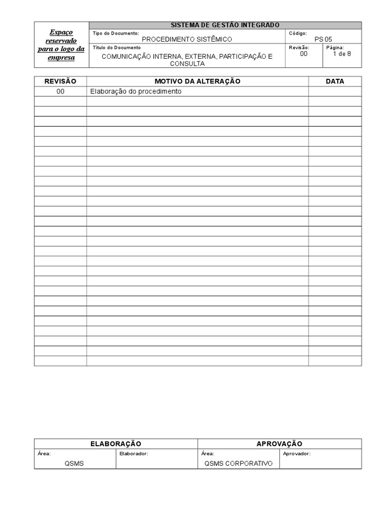 PS 05 Comunicação Rev 00 | PDF | Comunicação | Qualidade (negócios)