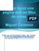 Como Hacer Una Pagina Web en Bloc de Notas Miguel Calderon