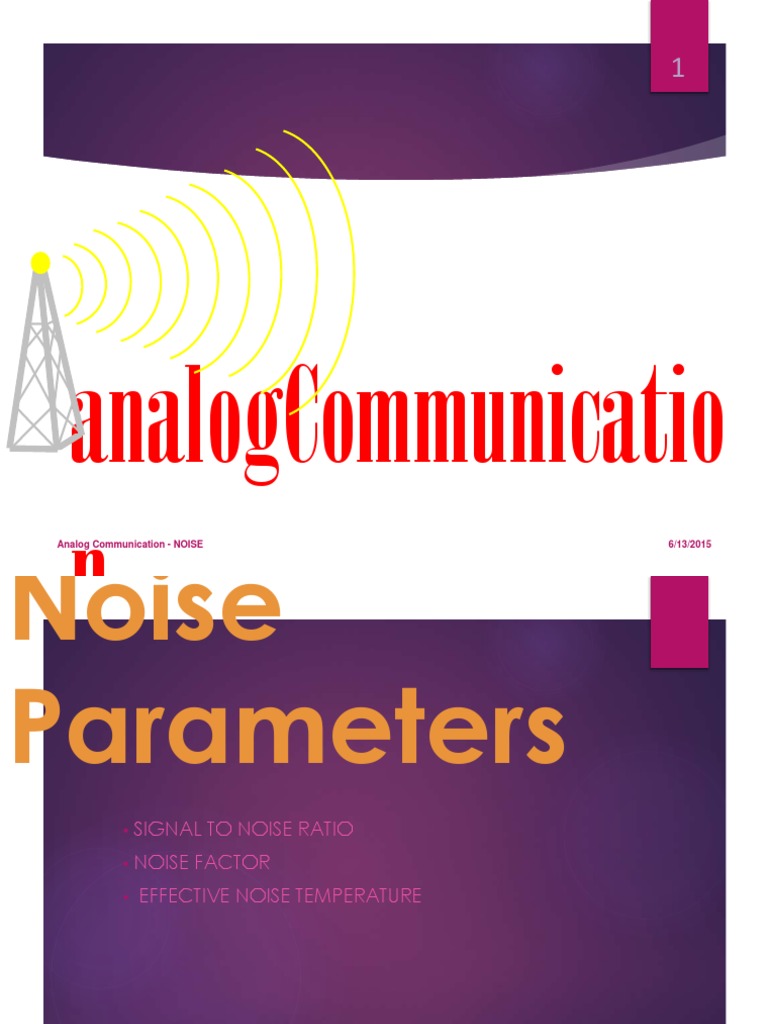 Analog Noice Part 2 | PDF | Signal To Noise Ratio | Spectral Density
