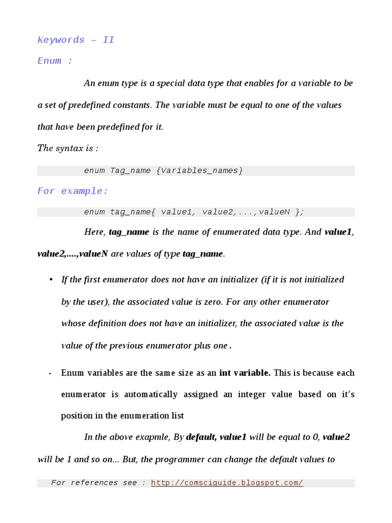 Understanding Enum Data Types | PDF | Data Type | Mathematical Structures