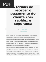 5 Formas de Receber o Pagamento Do Cliente Com Rapidez e Segurança