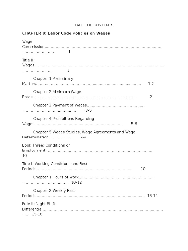 Chapter 9 labor code policies on wages pdf