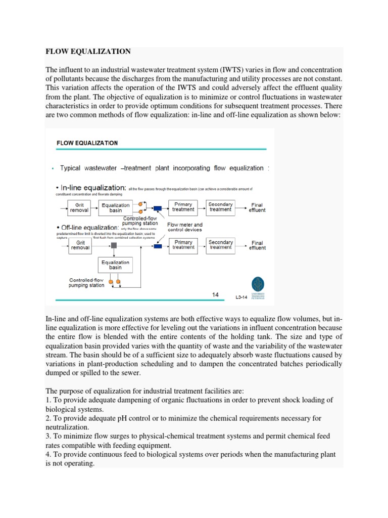 Wastewater Flow Equalization Overview | PDF | Sewage Treatment | Wastewater