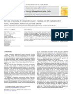 Spectral selectivity of composite enamel coatings on 321 stainless steel