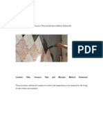 Ceramic Tiles - Terrazzo Tiles and Mosaics Method Statements