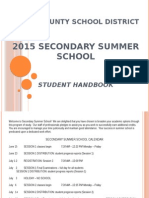 2015 Summer School Student Handbook Summer 2