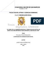 El Papel de La Comunicación en El Trabajo en Salud de Las ONGDS