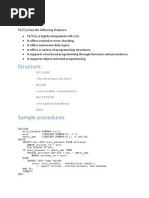 PL/SQL: Structure