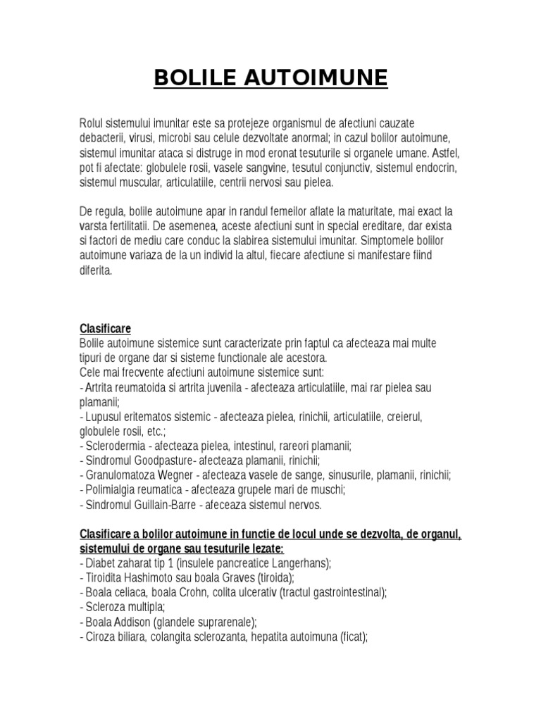 Boli Autoimune