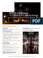 ELRIGfr Conference Programme Preview - October 2015 - Sheraton Brussels