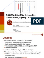 05-899A/05-499A: Interaction Techniques, Spring, 2014: Brad Myers