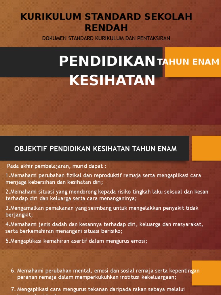 Dskp Kssr Pendidikan Kesihatan Tahun 6 Pdf
