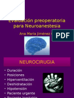Evaluacion Preoperatoria para Neuroanestesia
