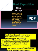 Analytical Exposition: Third Group