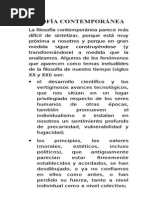 filosofia contemporanea
