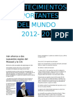 principales acontecimientos 2012-2013