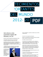 Principales Acontecimientos 2012-2013