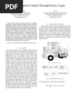 Vehicle Speed Control Through Fuzzy Logic: Khizir Mahmud Lei Tao