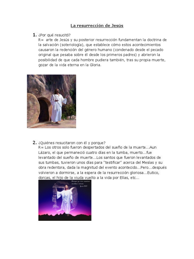 La Resurrección de Jesús | PDF | La resurrección de Jesús | Muerte
