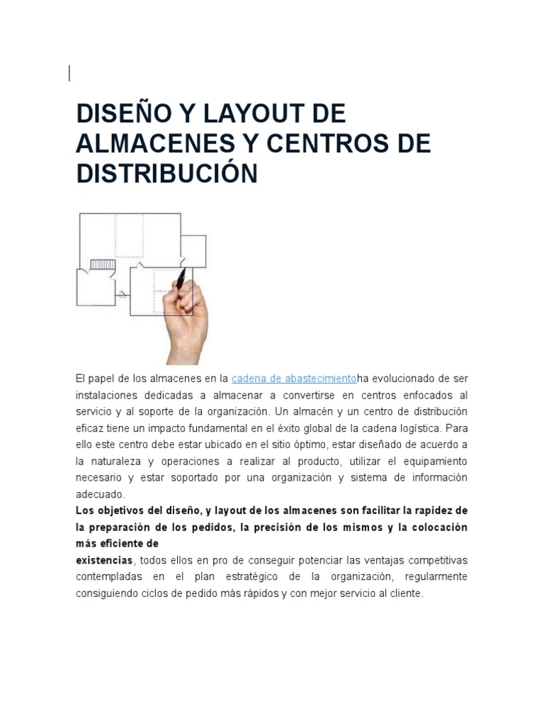 Diseño y Layout de Almacenes y Centros de Distribución | PDF | Almacén ...
