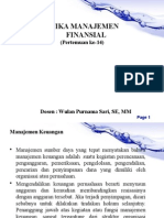 Pertemuan - 14 Etika Manajemen Finansial