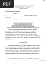 Wenger Manufacturing, Inc. v. Butler - Document No. 12