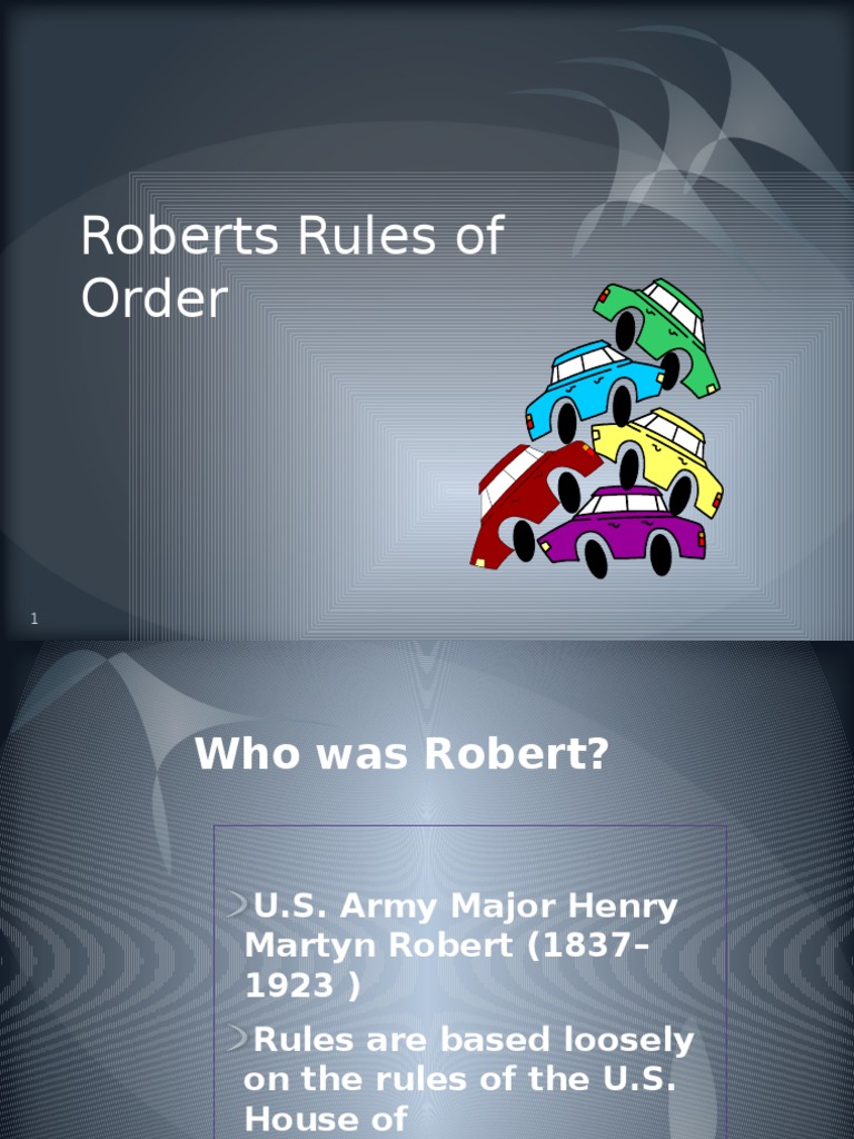 Roberts rules of order pdf agenda meeting quorum