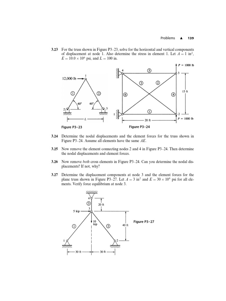 Exercise Truss Elements | PDF | Teaching Methods & Materials